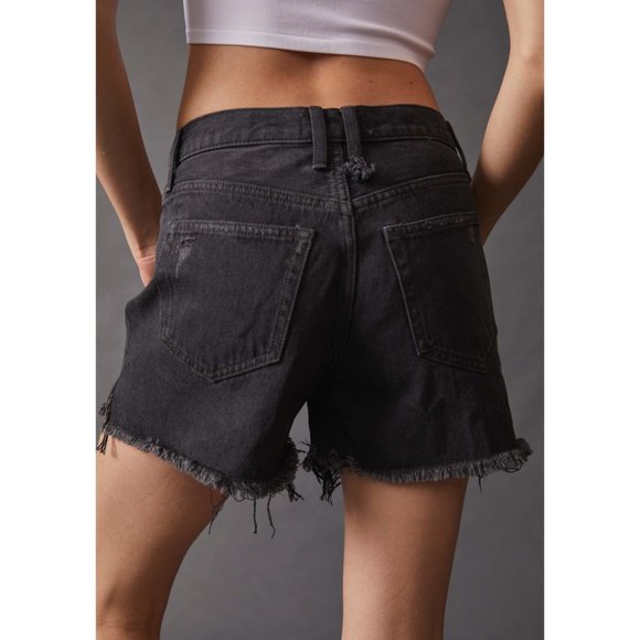 🎉LAST CHANCE🎉 FREE PEOPLE Makai Cut Off Shorts / Washed Black - Picture 4 of 9